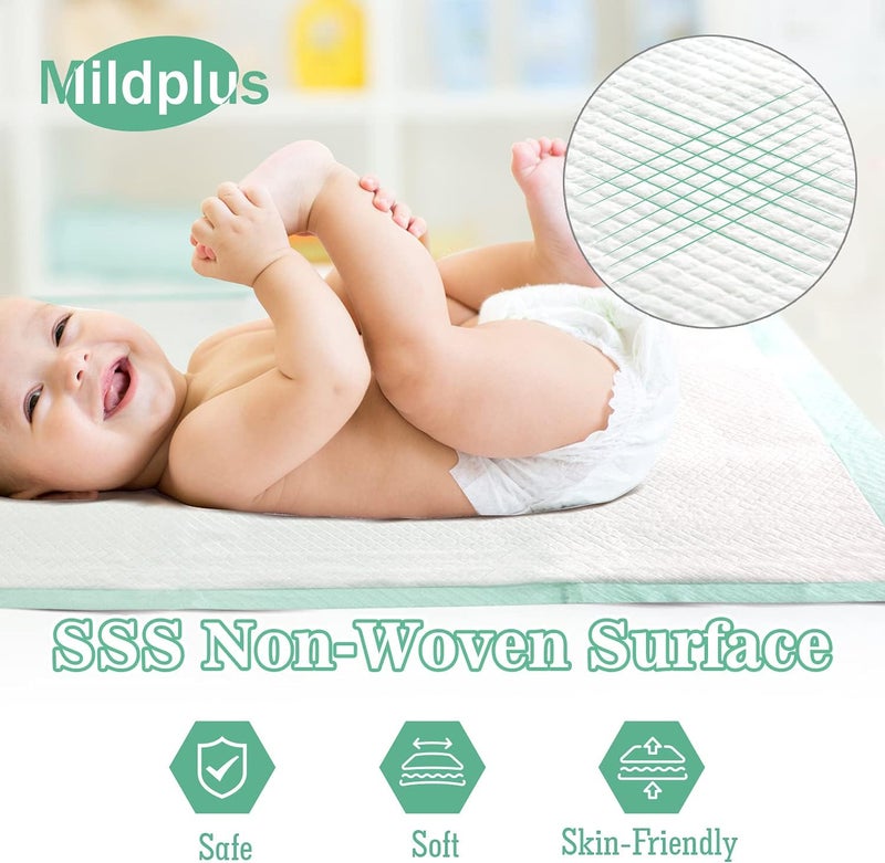 MILDPLUS Disposable Underpads with Adhesive Tapes 23'' X 36'' Chucks Pads Heavy Absorbency Incontinence Pads, Waterproof Pee Pads, Thicker Chux Pads for Unisex Adult, Kids and Pet (40 Count) - Image 4